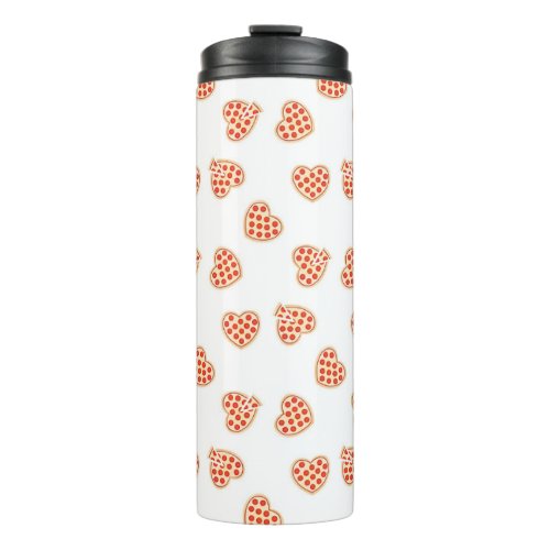 Heart Pepperoni Pizza Pattern Thermal Tumbler