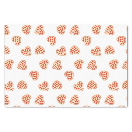 Heart Pepperoni Pizza Pattern Tissue Paper