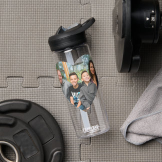 Heart Personalised Photo Water Bottle