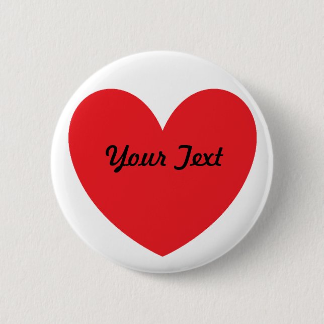 heart personalize pinback button (Front)