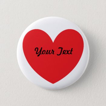 Heart Personalize Pinback Button by Bahahahas at Zazzle