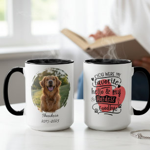 Heart Pet Memorial Photo Mug