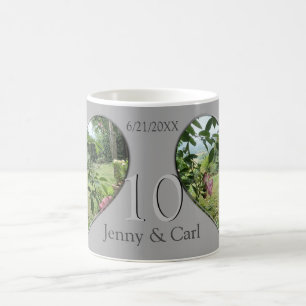 Heart Photo 10,11,20,25th Wedding Anniversary Coffee Mug