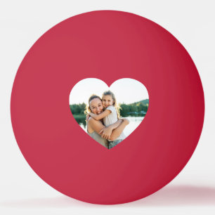 Heart Photo Best Mom Ever Red Ping Pong Ball