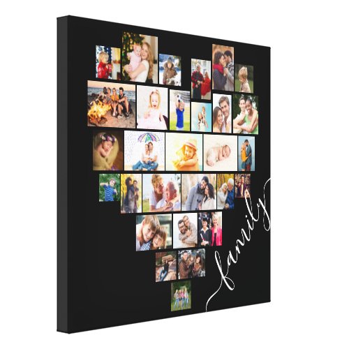 Heart Photo Collage 29 Picture Family Script