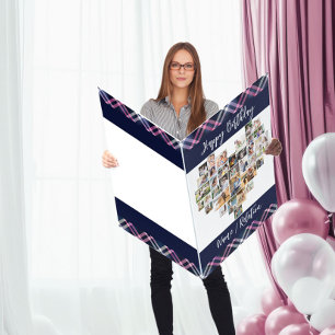 Heart Photo Collage 36 Pics Any Age Giant Birthday Card