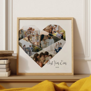 Heart Photo Collage 9 Photos  Poster