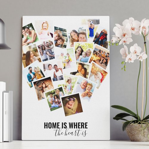 Heart Photo Collage Home is Where the Heart is Canvas Print