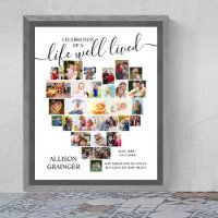 Heart Photo Collage Life Well Lived Custom Funeral
