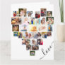 Heart Photo Collage Love Script Anniversary Card