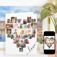 Heart Photo Collage Love Script Anniversary