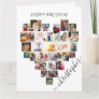Heart Photo Collage Personalized Script Birthday Card