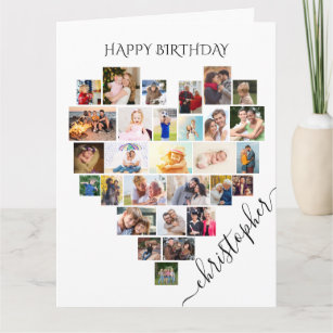 Personalised Photo Message Party Collage All Occasions A5 Card Birthdays More