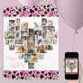 Heart Photo Collage Pink Hearts Any Age Birthay Card