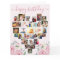 Heart Photo Collage Pink Peony Birthday