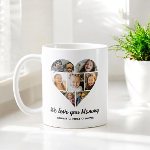 Heart Photo Collage We Love You Mommy Coffee Mug