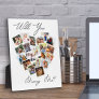 Heart Photo Collage Will You Marry Me Script Plaque