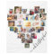 Heart Photo Collage with Script Name White
