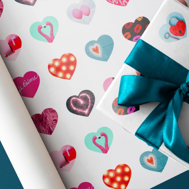 Heart Photo Collage Wrapping Paper (Creator Uploaded)