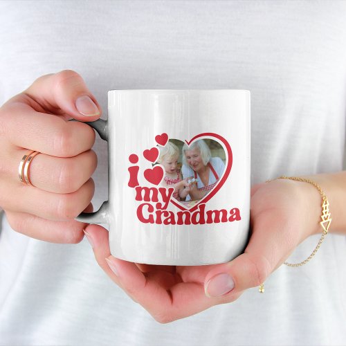 Heart Photo Custom Gift for Grandma Coffee Mug