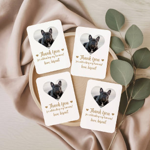 Heart Photo Dog Wedding Favor Playing Cards