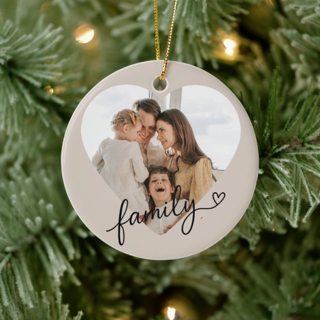 Heart Photo Family Ornament – Personalized (Tree)