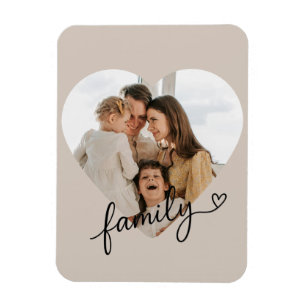 Heart Photo Family Personalized Magnet