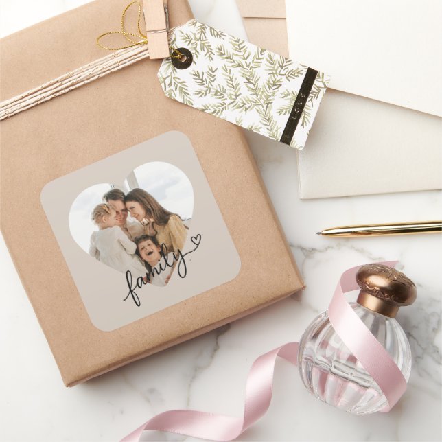 Heart Photo Family Sticker – Personalized Memory (Gifting)