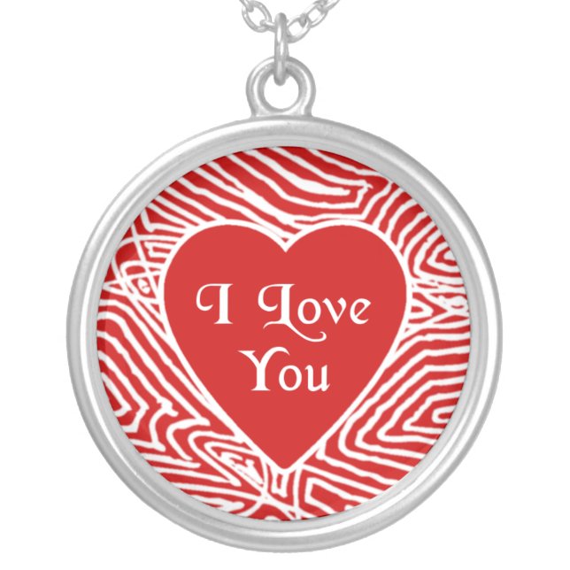 Heart Photo Frame Silver Plated Necklace (Front)