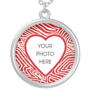 Heart Photo Frame Silver Plated Necklace