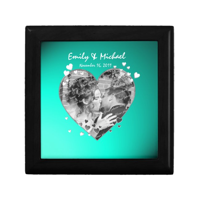 Heart Photo Frame Wedding Keepsake Gift Box (Front)