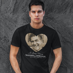 Heart Photo Memorial T-Shirt – In Loving Memory
