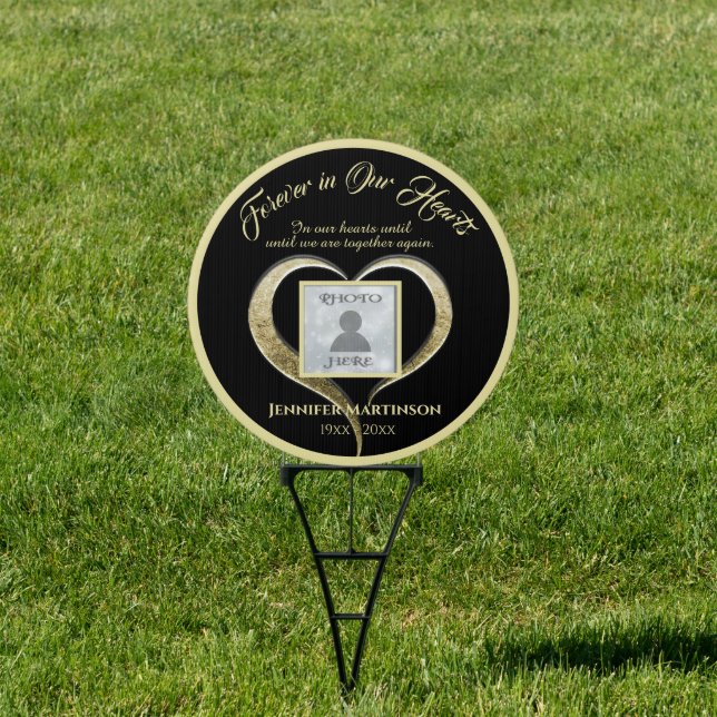 Heart Photo Memorial Yard Sign (Insitu)