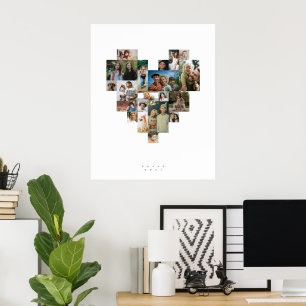 Heart Photo Mosaic Poster