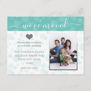 Heart Photo Moving Announcement Change of Address Postcard