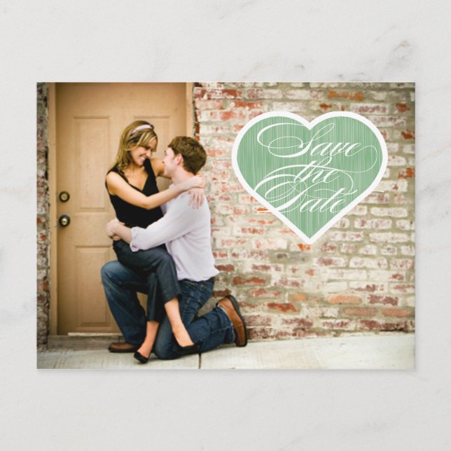 Heart  |  Photo Save the Date Postcard (Front)