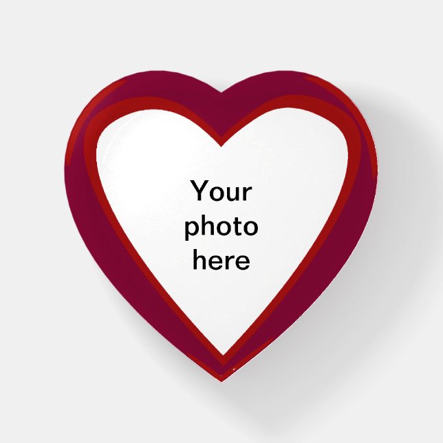 Heart photo surround paperweight (Front)