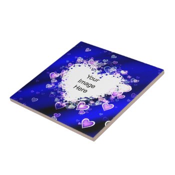 Heart Photo Template Tile by redletterdays at Zazzle