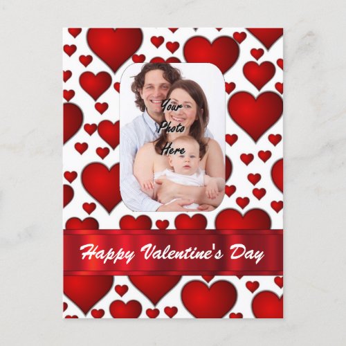 Heart photo template Valentines day