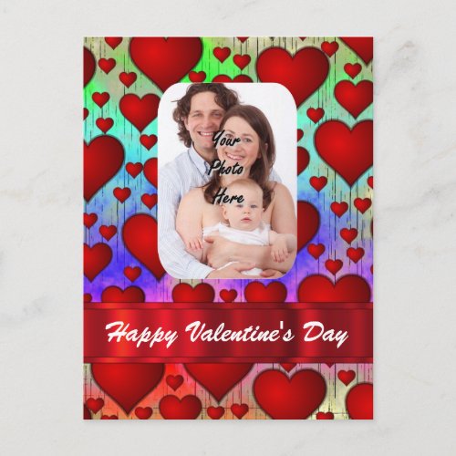 Heart photo template Valentines day