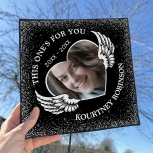 Heart Photo & “This One’s For You” Tribute Graduation Cap Topper