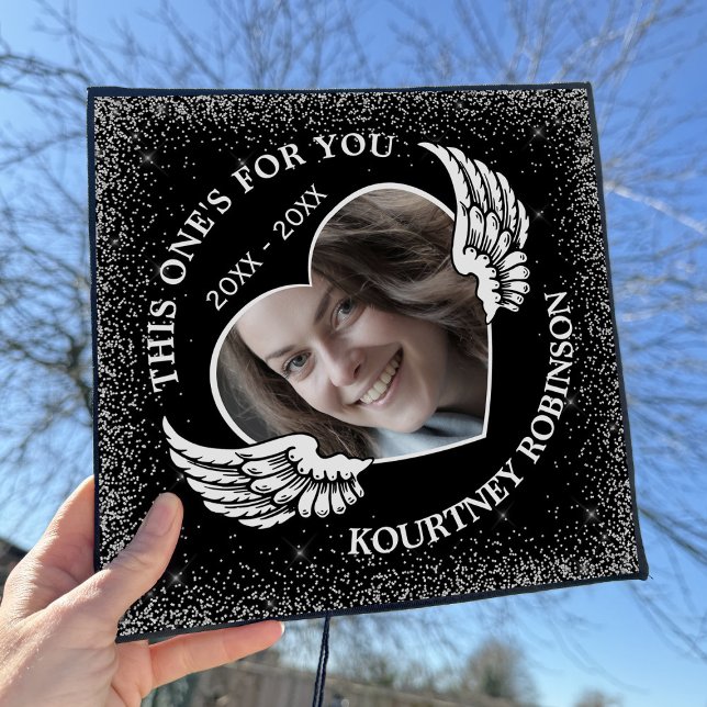 Heart Photo & “This One’s For You” Tribute Graduation Cap Topper (Creator Uploaded)
