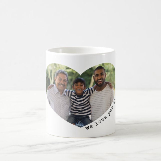 Heart Photo We love you Dad or Mom Coffee Mug (Center)