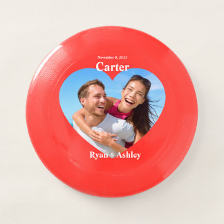 Heart Photo Wedding Bride & Groom Wham-O Frisbee
