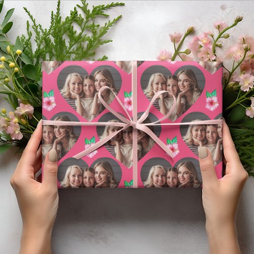 Heart Photo Wrapping Paper Sheets