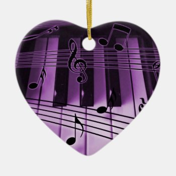 Heart Piano Keyboard Christmas Xmas Ornament by dreamlyn at Zazzle