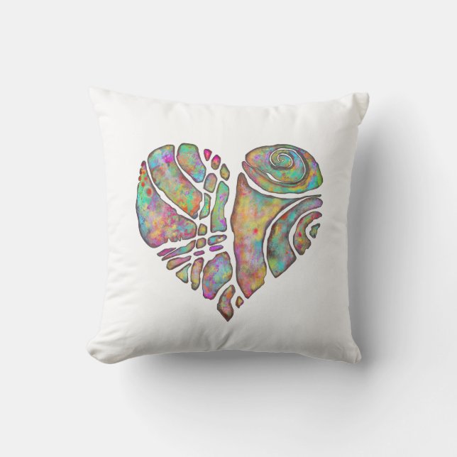 Heart pieces throw pillow (Front)