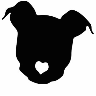 Heart ♥ Pit Bulls Statuette