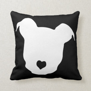 Heart ♥ Pit Bulls Throw Pillow
