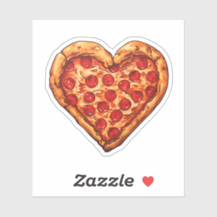 heart pizza sticker